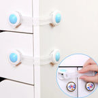 10Pcs Child Safety Cabinet Lock Baby Security Protector Door Fridge Blockers Plastic Lock for Cupboards Childproof