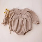Baby Girl Clothes For 0-2Y Spring Soft Cotton Newborn Baby Girl Long Sleeves Romper Fashion Infant Clothing