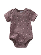 5pcs Baby Girl Short Sleeve Jumpsuit, Cotton
