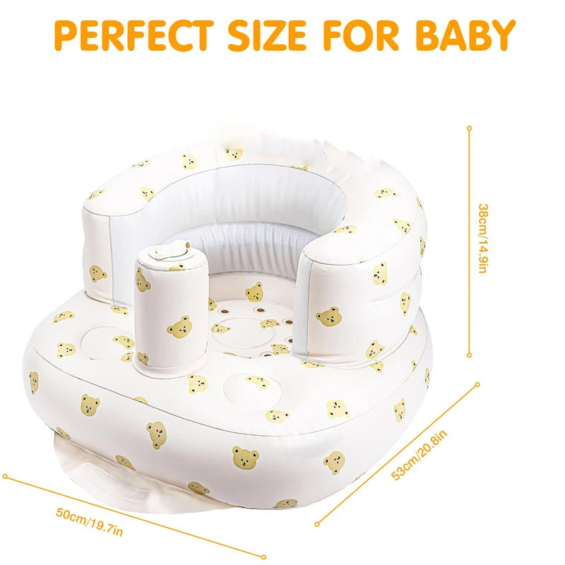 Inflatable Baby Floor Seat with Built-In Pump