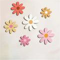 Nordic Wooden Flower Wall Ornaments Kids Room Decoration Boho Wood Daisy Flowers Stickers Crafts Baby Nursery Decor Photo Props