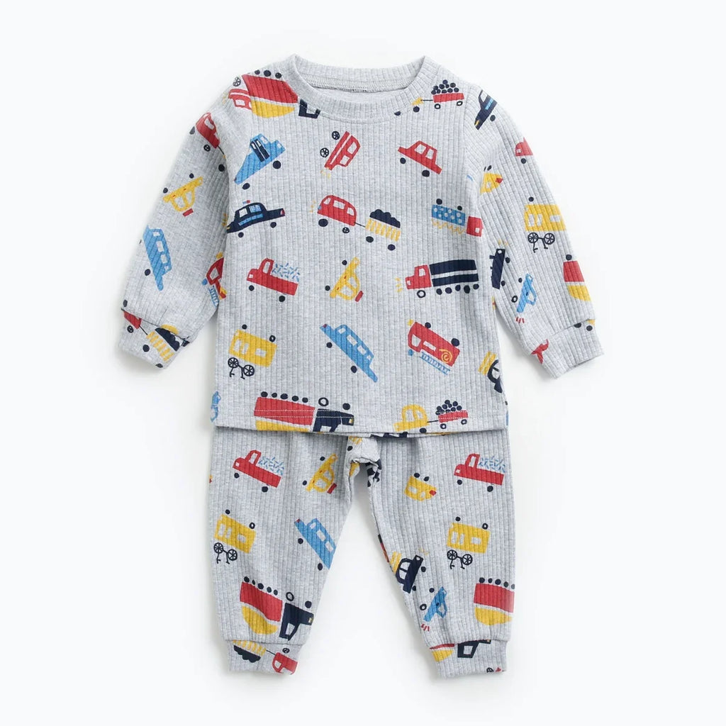 Baby Clothes Sets Cute Autumn Animal Pattern Kids Tops + Long Pants Cotton Casual 2pcs