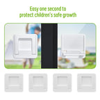 MIRTHBABY-Baby Safety Slide Window Locks for Kids Proof Patio Closet Doors Sliding Glass Door Child Lock- white