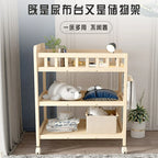 Diaper Changing Tables Solid Wood Baby Care Table Massage Bath Integrated Multifunctional Baby Bed Changing Table