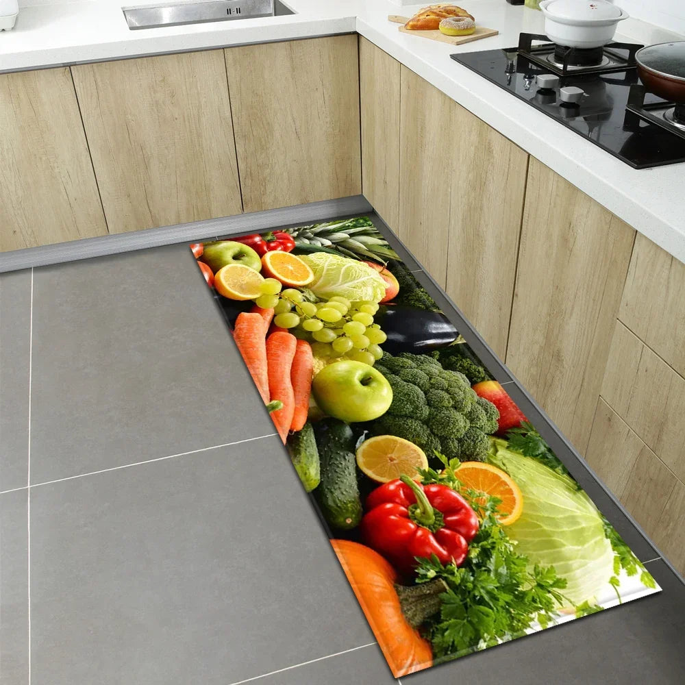Bedroom Children Living Room Decoration Corridor Bathroom Non-slip Rug Fruit Pattern Kitchen  Home Door Mat