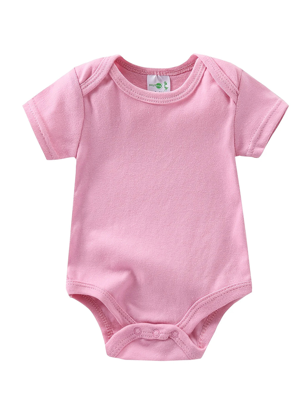 5pcs Baby Girl Short Sleeve Jumpsuit, Cotton