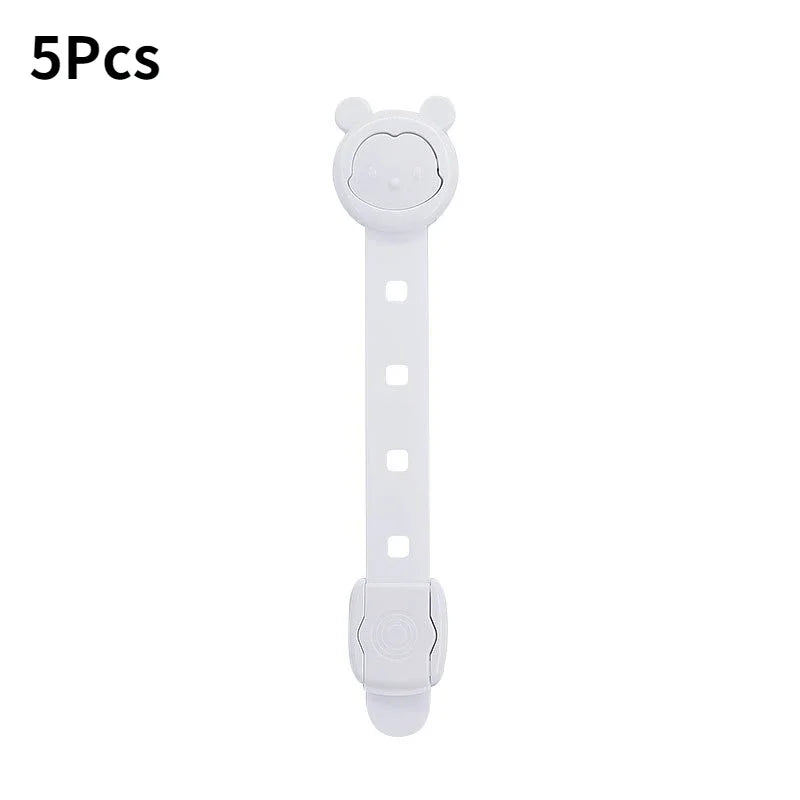 5Pcs Child Safety Cabinet Lock Baby Proof Security Protector Drawer Door Cabinet Lock Plastic Protection Kids Safety Door Lock