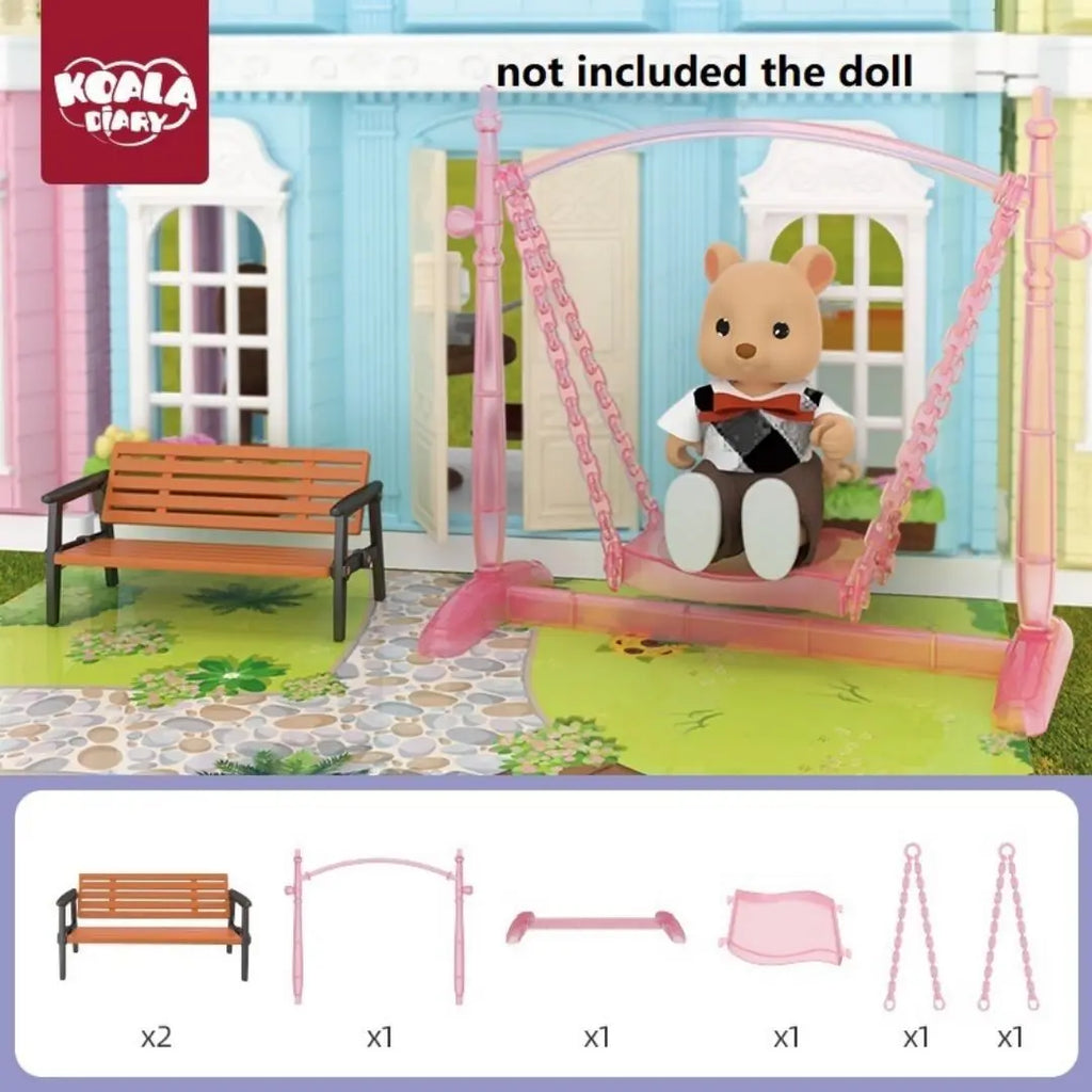 Miniature Items Dollhouse Furniture Accessories Living Room Bedroom Supermarket Shopping Games Family Interaction Doll Kids Toys