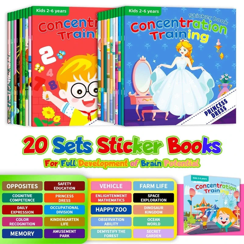 Montessori Cartoon Sticker Activity Book
