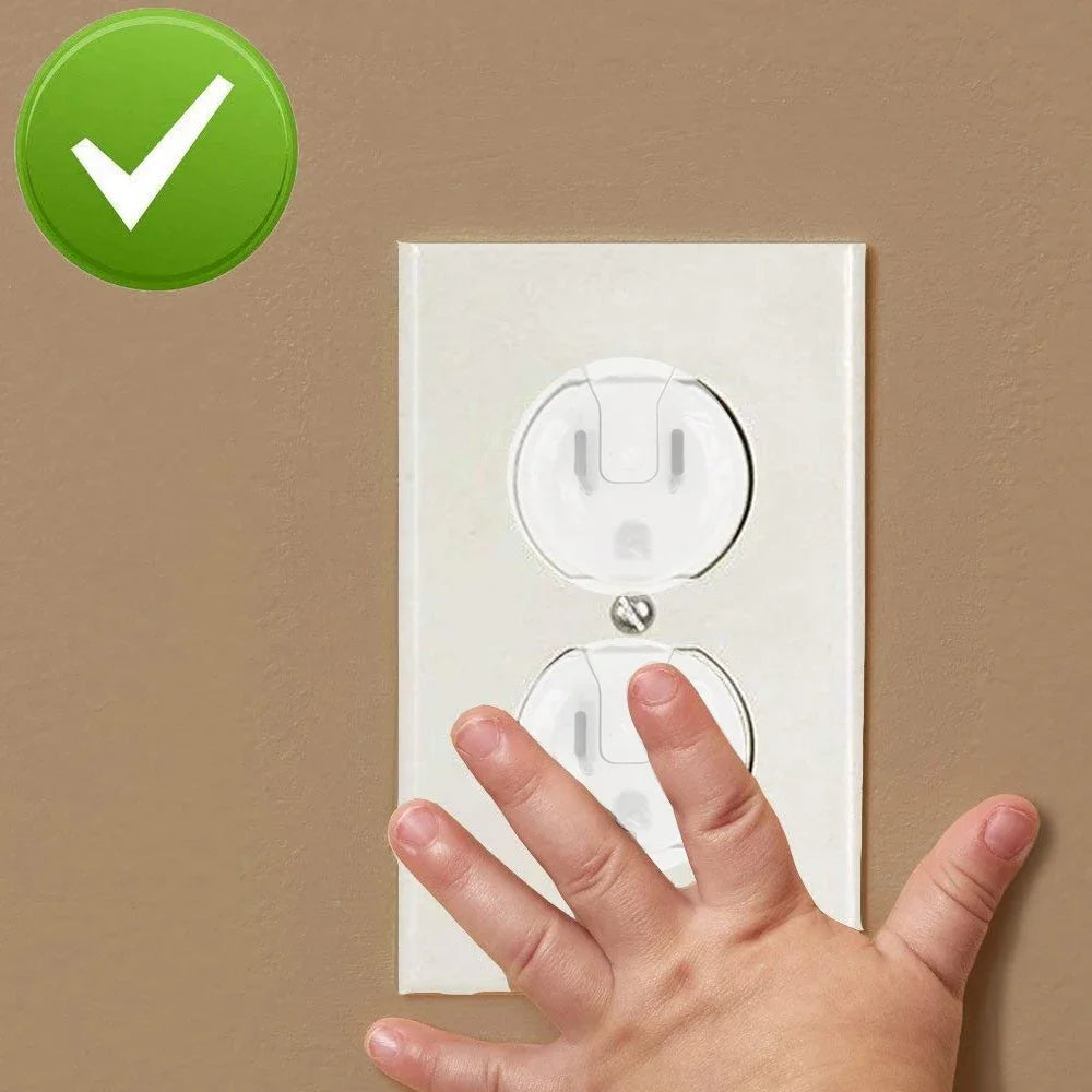 10/20PCS Childproof Outlet Covers – US Standard Baby Safety Plugs, Clear Electrical Socket Protectors for Home & Export