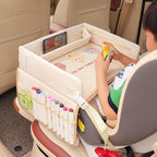 Baby Car Waterproof Storage Dining Table, Cartoon Kids Car Safety Seat Tray, Universal Small Table Board for Strollers