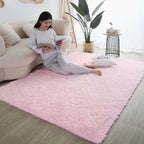 Furry Carpet Living Room Mat Modern Bedroom Nordic Style Decoration Carpet Large Size Black Gray White Non Slip Children's Rugs