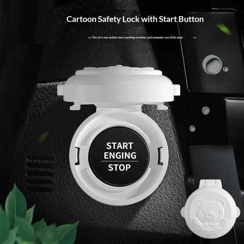 Child Safety Button Lock Cute Bear Shape Self Adhesive Kids Proof Locks for Washing Machines Ovens Fridge Kitchen Baby Proofing