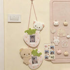 INS Cute Room Decoration Wall Cartoon Strawberry Bear Creative Combo Wall Hanging Cute Connected Photo Frame Bedroom Photo Decor