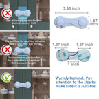 Baby Proof Cabinet Door Locks Child Safety Latch for Drawers Cupboards Fridge Closet Pantry - Adhesive Childproof Locks for Kids