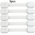 Baby Safety Cabinet Locks Adhesive Child Proofing Latches To Baby Proof Cupboard Drawers Fridge Adjustable Kids Proofing Straps