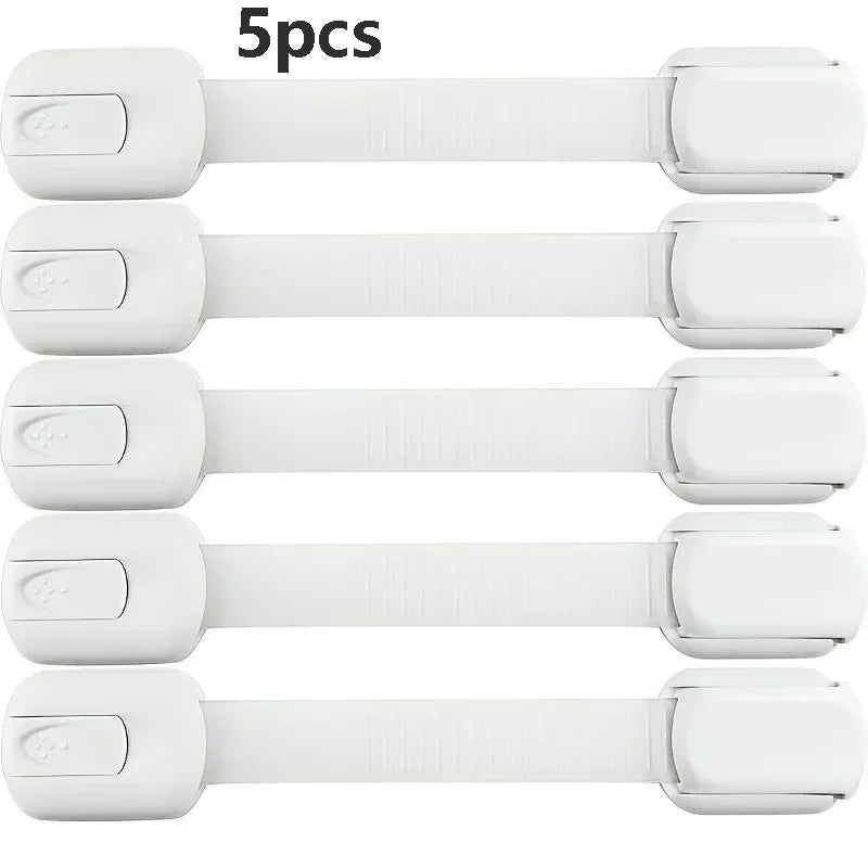 Baby Safety Cabinet Locks Adhesive Child Proofing Latches To Baby Proof Cupboard Drawers Fridge Adjustable Kids Proofing Straps