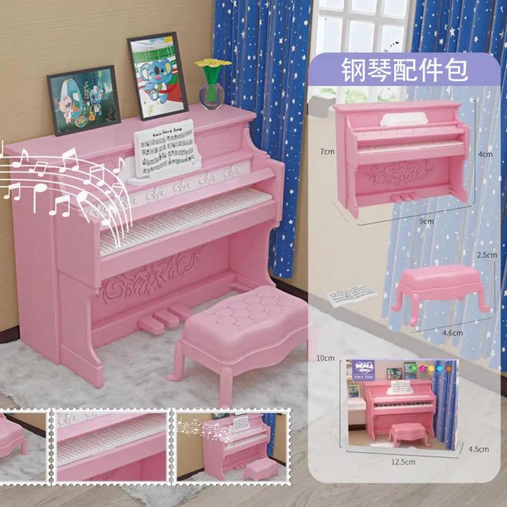 Miniature Items Dollhouse Furniture Accessories Living Room Bedroom Supermarket Shopping Games Family Interaction Doll Kids Toys