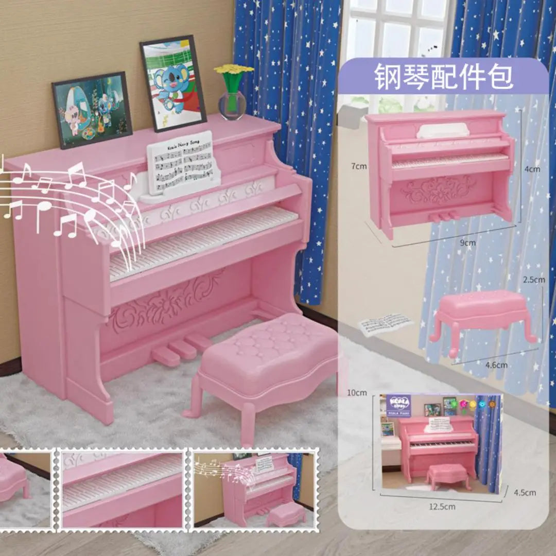 Miniature Items Dollhouse Furniture Accessories Living Room Bedroom Supermarket Shopping Games Family Interaction Doll Kids Toys