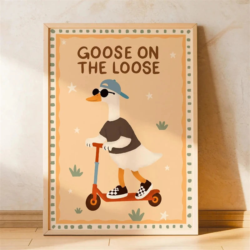 Animal-themed Baby Room Posters: Stylish and Playful Animal Prints Whimsical Canvas Wall Art Suitable for Modern Baby Room De