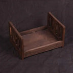 Newborn Infant Photography Props Retro Wood Bed Baby Poses Growth Memorial Detachable Background Sofa For Boys Shooting Props