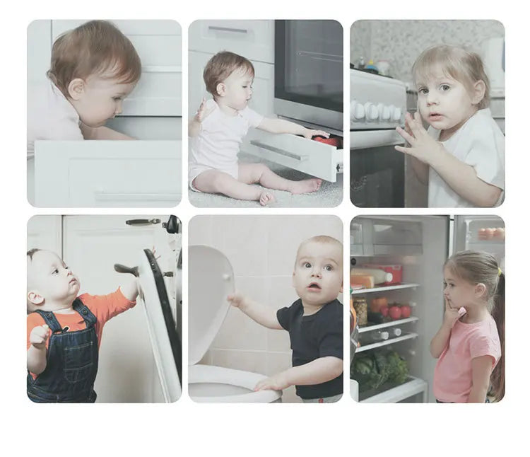 5Pcs Child Safety Cabinet Lock Baby Proof Security Protector Drawer Door Cabinet Lock Plastic Protection Kids Safety Door Lock