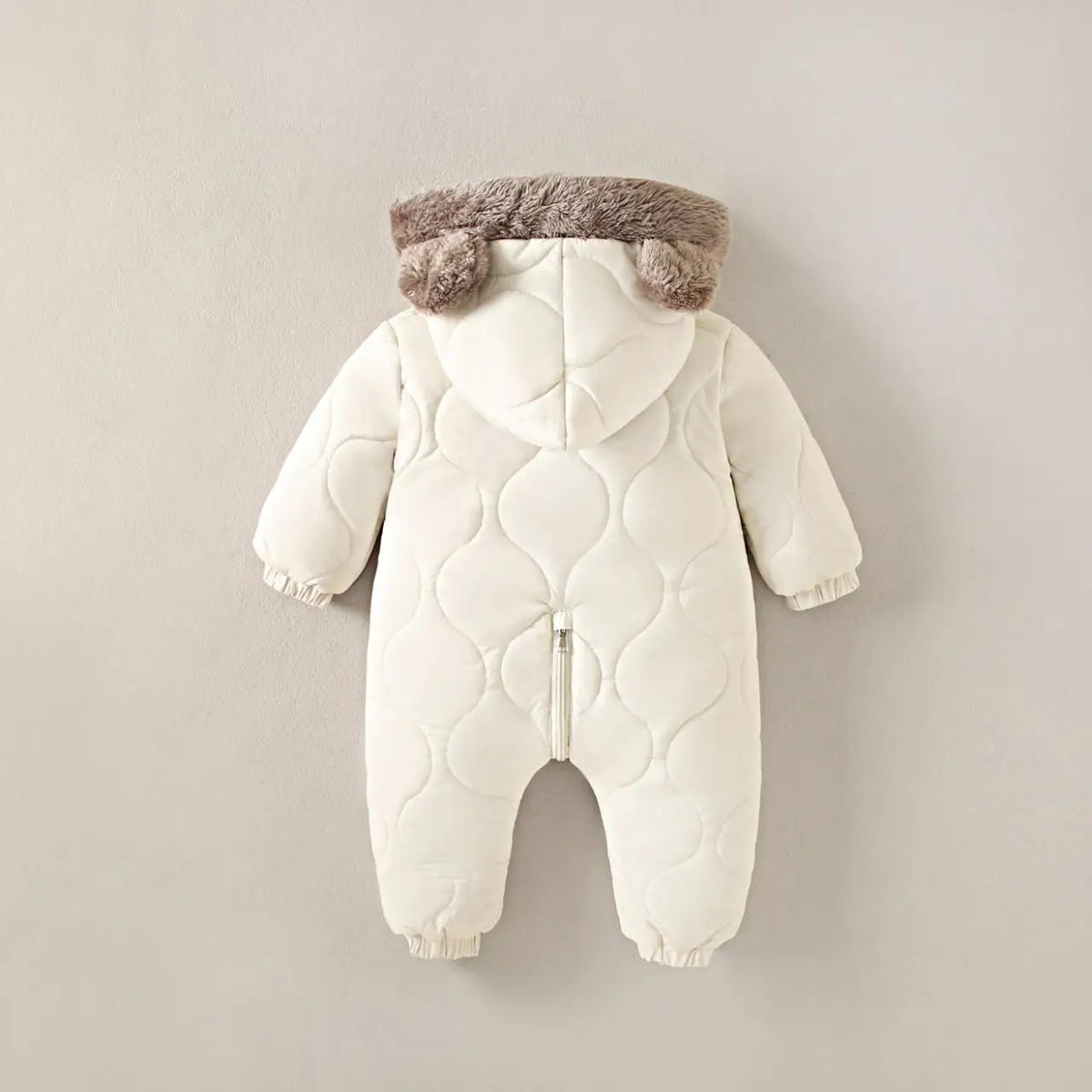 Boys New Born baby Clothes Autumn Winter Fleece-Lined Hooded Romper Pants Perfect for Outdoor Toddler Girl Little Girls Clothing