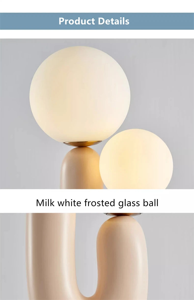 Nordic Children's Room Bedroom Bedside Lamp Creative Art Table Lamp Decoration Model Room Living Room Double Head Table Lamp