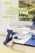 Household Newborn Baby Bath Tub Baby Can Sit and Lie Down Temperature-Sensing Bath Tub Bath Bucket Baby Folding Bath Tub