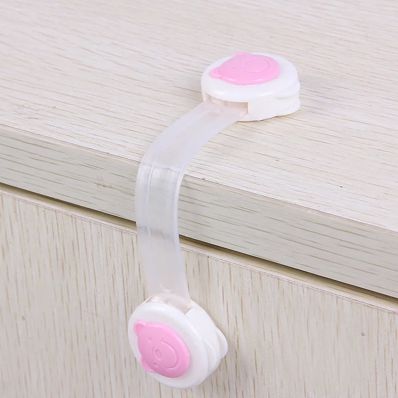 10Pcs Child Safety Cabinet Lock Baby Security Protector Door Fridge Blockers Plastic Lock for Cupboards Childproof
