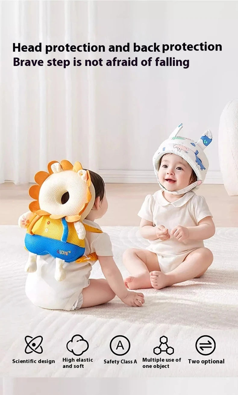 AIBEDILA Baby Head Protector Safety Pad Cushion Cartoon Anti Fall Back Pillow Headrest Newborn Infant Toddler Baby Protection