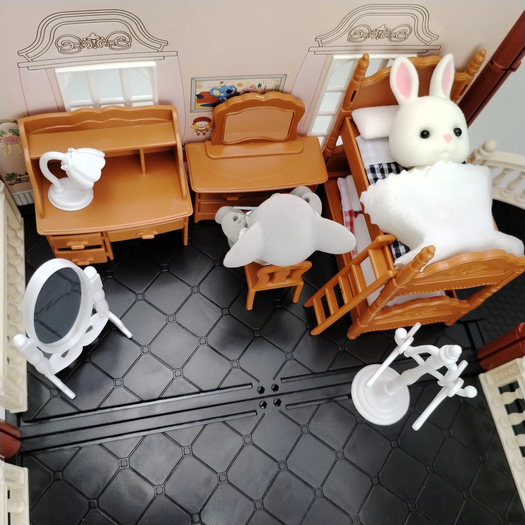 Miniature Items Dollhouse Furniture Accessories Living Room Bedroom Supermarket Shopping Games Family Interaction Doll Kids Toys