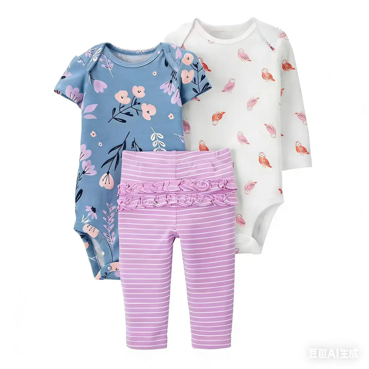 3-Piece Soft Cotton Baby Outfit Set