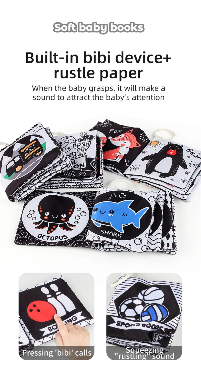 High-Contrast Soft Baby Cloth Book
