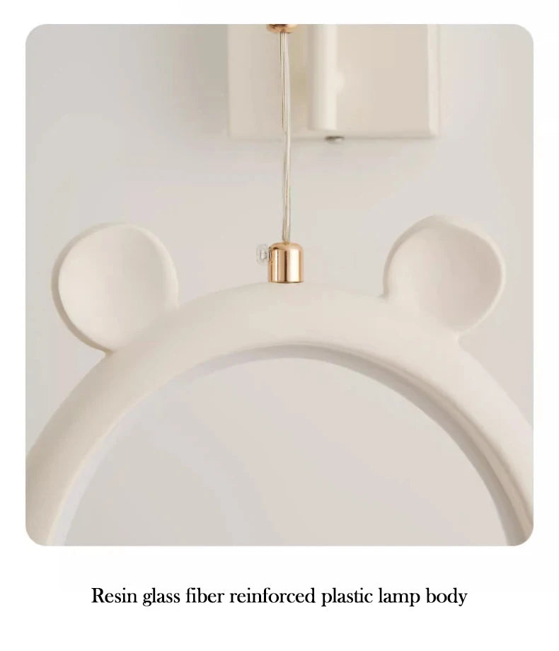 Cute Children's Room Girl Bedroom Wall Lamps Embrace Pear Lamp Creative Cream Style Princess Room Baby Room Bedside Wall Lights