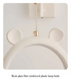 Cute Children's Room Girl Bedroom Wall Lamps Embrace Pear Lamp Creative Cream Style Princess Room Baby Room Bedside Wall Lights