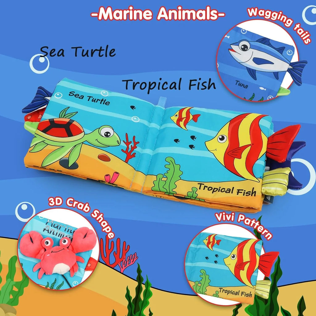 Marine Animal Tail Cloth Baby Book