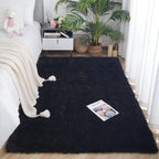 Furry Carpet Living Room Mat Modern Bedroom Nordic Style Decoration Carpet Large Size Black Gray White Non Slip Children's Rugs