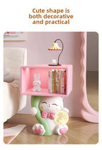 Home Furniture Cat Statue Living Room Side Table Floor Decor Children's Room Bedside Tables Resin Animal Sculpture Storage Rack