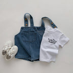 2-Piece Baby T-Shirt & Denim Jumpsuit Set