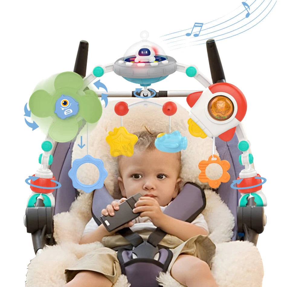 Baby Stroller Arch Toys Bouncer Toy Pram Activity Arch Toys Fine Motor Skills Toys Sensory Development Arch Baby Car Seat Toys