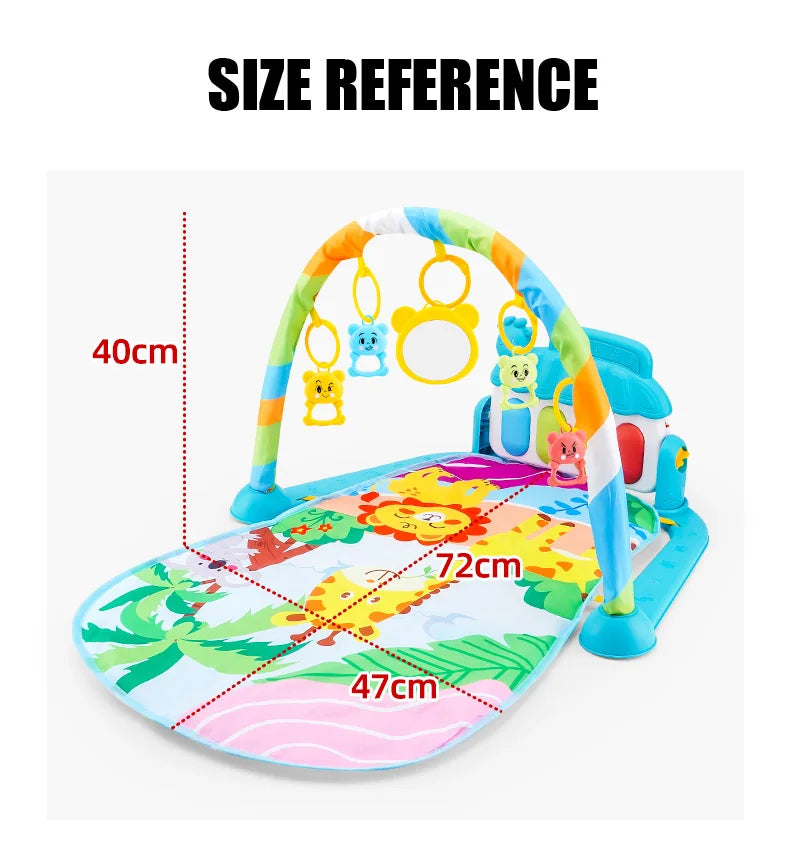 Baby Activity Gym with Piano & Play Mat
