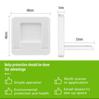 MIRTHBABY-Baby Safety Slide Window Locks for Kids Proof Patio Closet Doors Sliding Glass Door Child Lock- white
