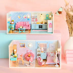 Baby House Kit Mini DIY Handmade 3D Puzzle Assembly MagicBuilding Model Toys, Home Bedroom Decoration With FurnitureWooden