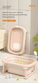 Foldable Baby Bathtub for Newborns & Toddlers – Space-Saving Bath Tub with Easy Storage Lightweight & Portable Design