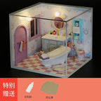 Baby House Kit Mini DIY Handmade 3D Puzzle Assembly MagicBuilding Model Toys, Home Bedroom Decoration With FurnitureWooden