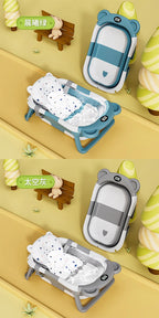 Household Newborn Baby Bath Tub Baby Can Sit and Lie Down Temperature-Sensing Bath Tub Bath Bucket Baby Folding Bath Tub