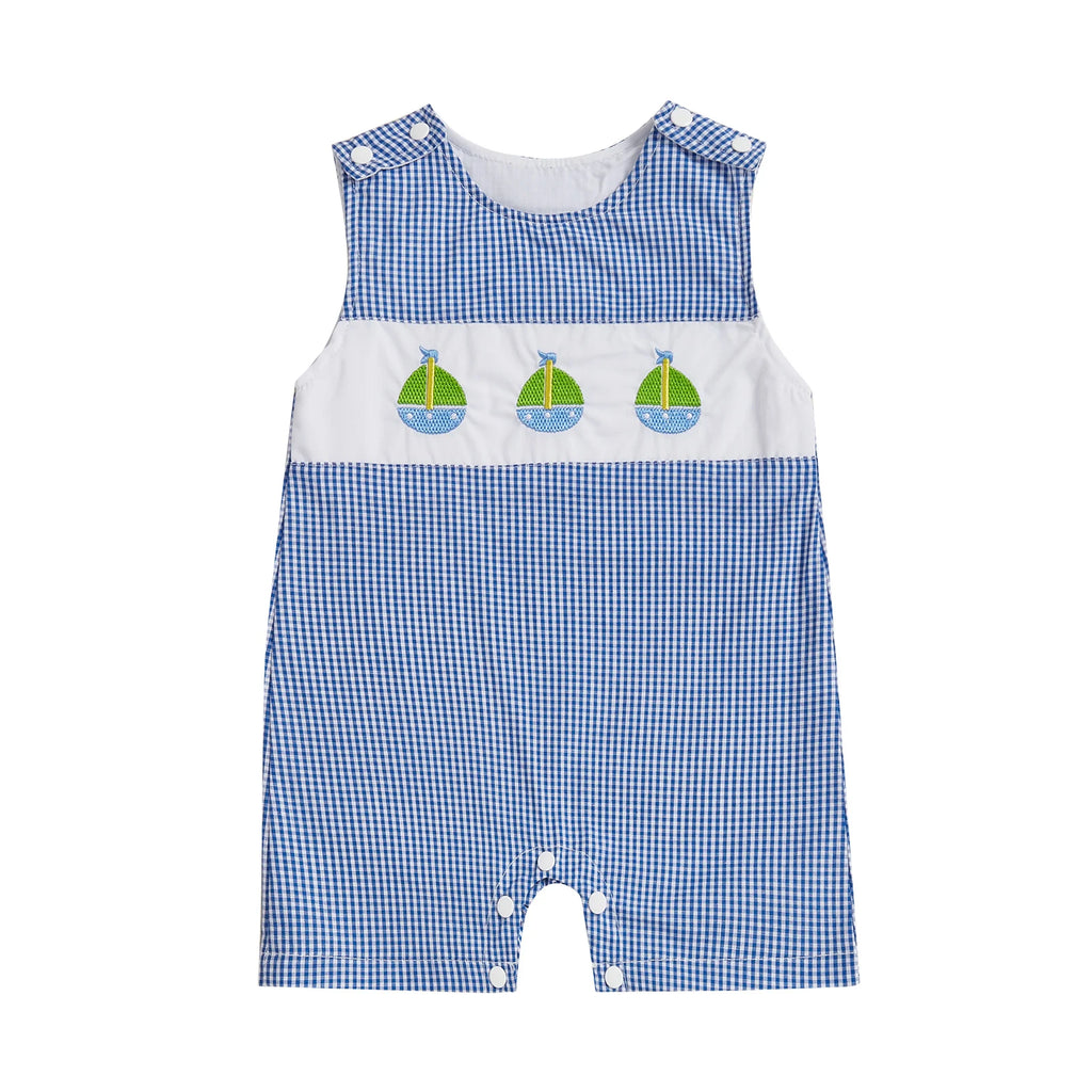 Baby Boy Embroidered Romper