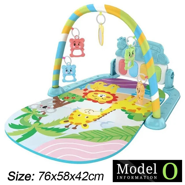 Baby Activity Gym with Piano & Play Mat