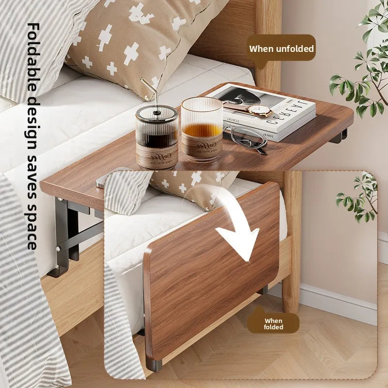 Bedside Cabinet Foldable Storage Bedside Shelf Small Household Side Cabinet Bedroom Bedside Cabinet BedSide Table Multiple Uses